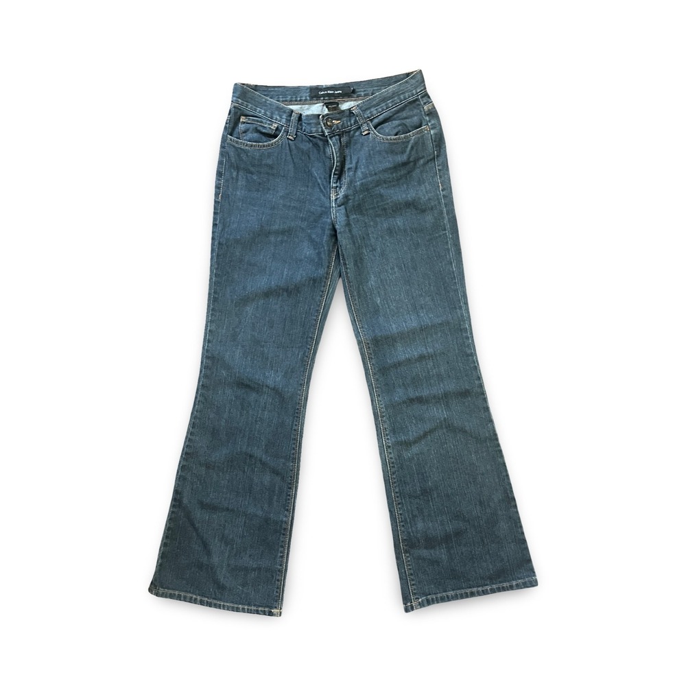 Calvin Klein Jeans Women's 6 Modern Flare Stretch Mid Rise Blue Medium Wash